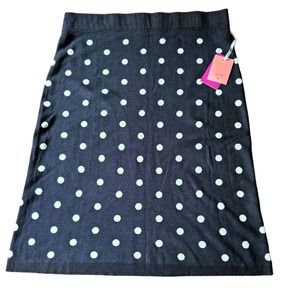 NWT Victor Glemaud Black Polka Dot Sweater Skirt Size 2XL